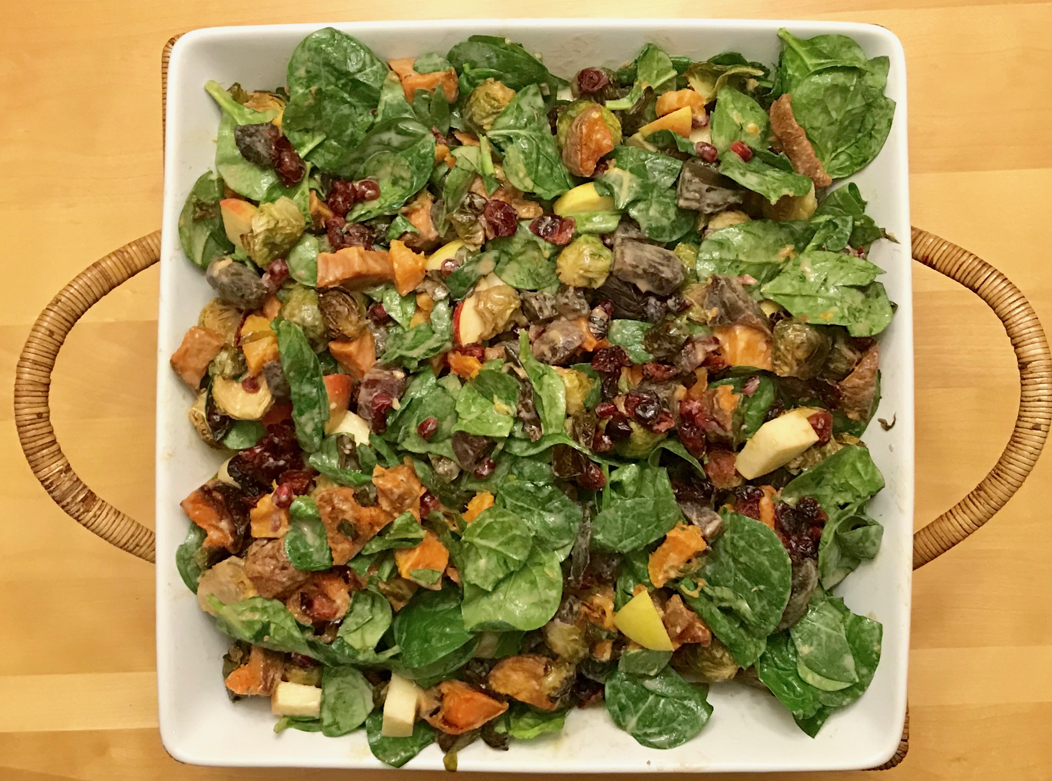 Fall Harvest Salad with Maple Mustard Tahini Recipe- Flora & Vino